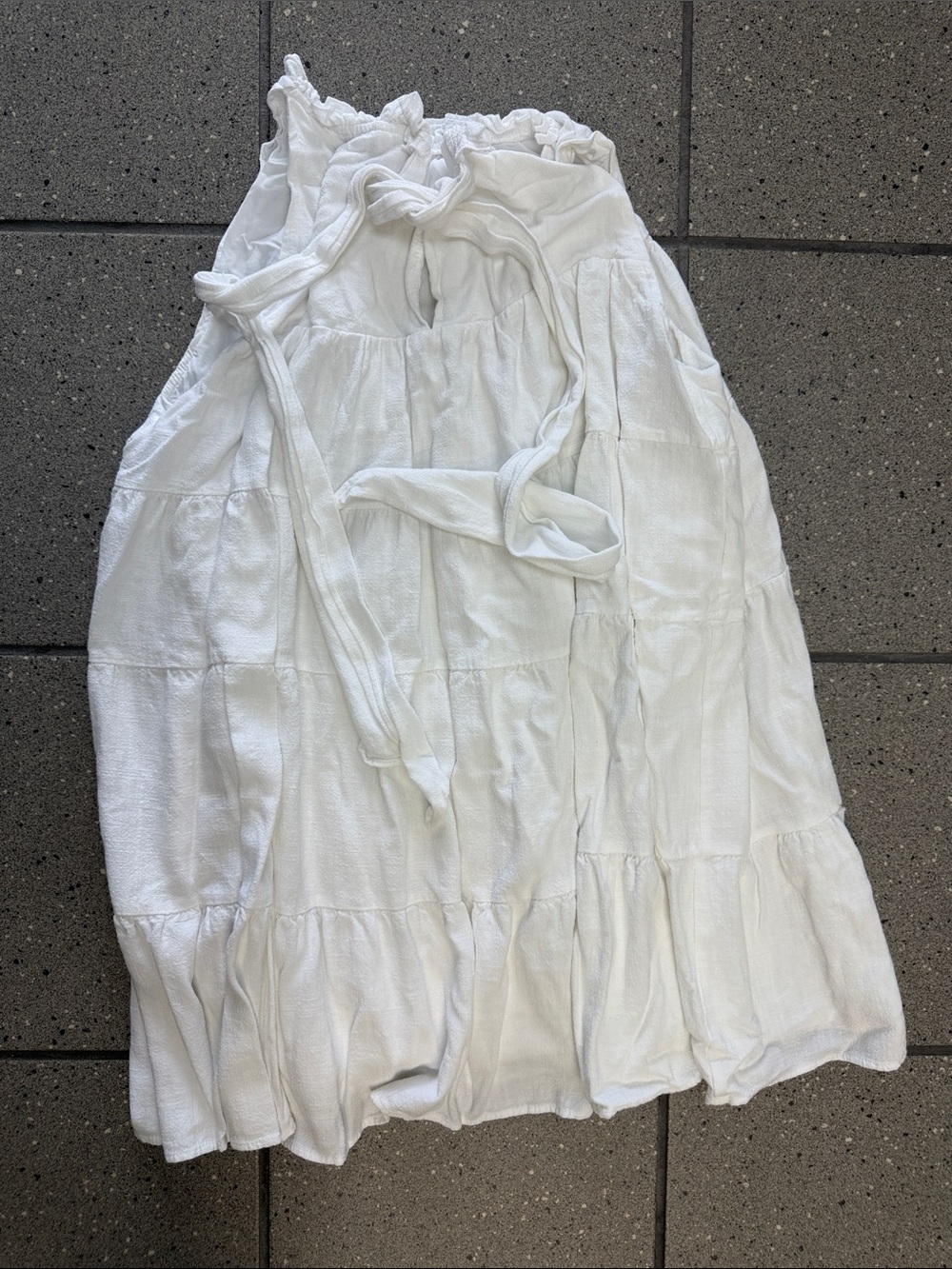 Lulu's White Tiered Ruffle Sundress for Girls - Picture 2 of 4